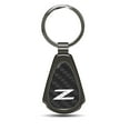 thumbnail image 1 of Nissan 350Z Z Logo Real Black Carbon Fiber Gunmetal Gray Teardrop Key Chain, 1 of 7
