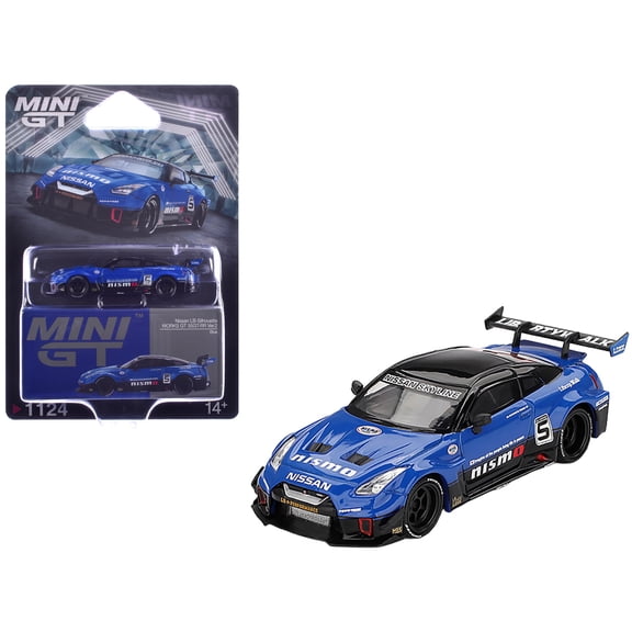 Nissan 35GT-RR Ver.2 "LB-Silhouette Works GT" #5 Blue with Black Top Limited Edition 1/64 Diecast Model Car by Mini GT
