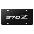 thumbnail image 1 of Nissan 370Z 3D Silver Brush Metal Look Logo Black Stainless Steel License Plate, 1 of 5