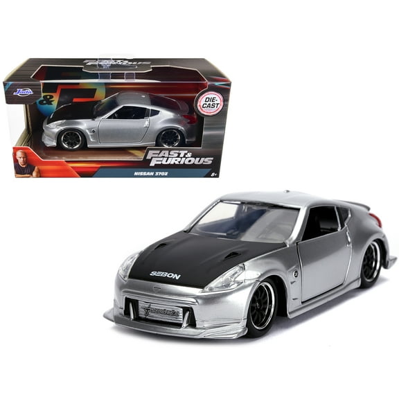 Nissan 370Z Silver with Black Hood "Fast & Furious" Series 1/32 Diecast Model Car by Jada