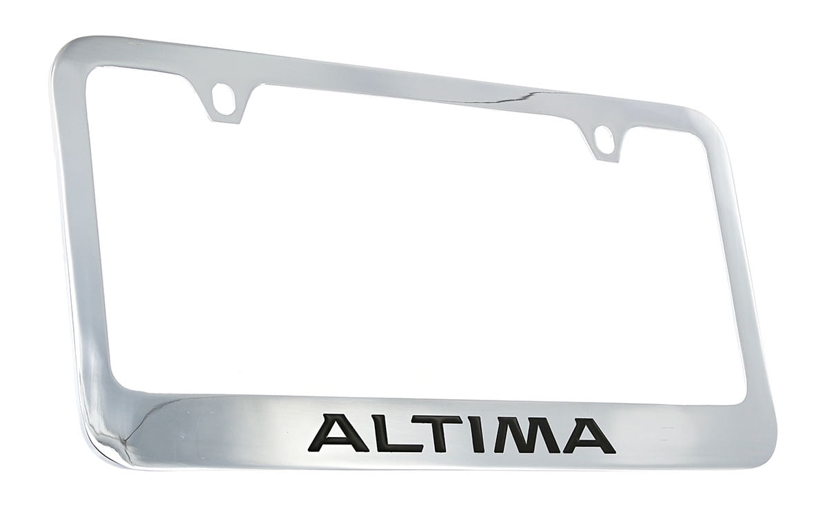 Nissan Altima chrome plated metal license plate frame holder 2 hole