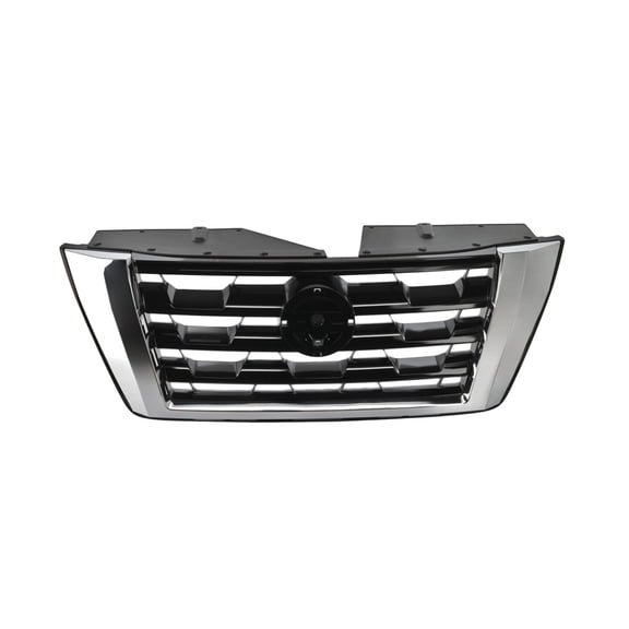 For Nissan Armada 2021 2022 2023 Grille | Painted Black Shell And Insert | With Chrome Molding | SL/Platinum Model | Made Of Plastic | Replacement For NI1200327 | 623106JL0B