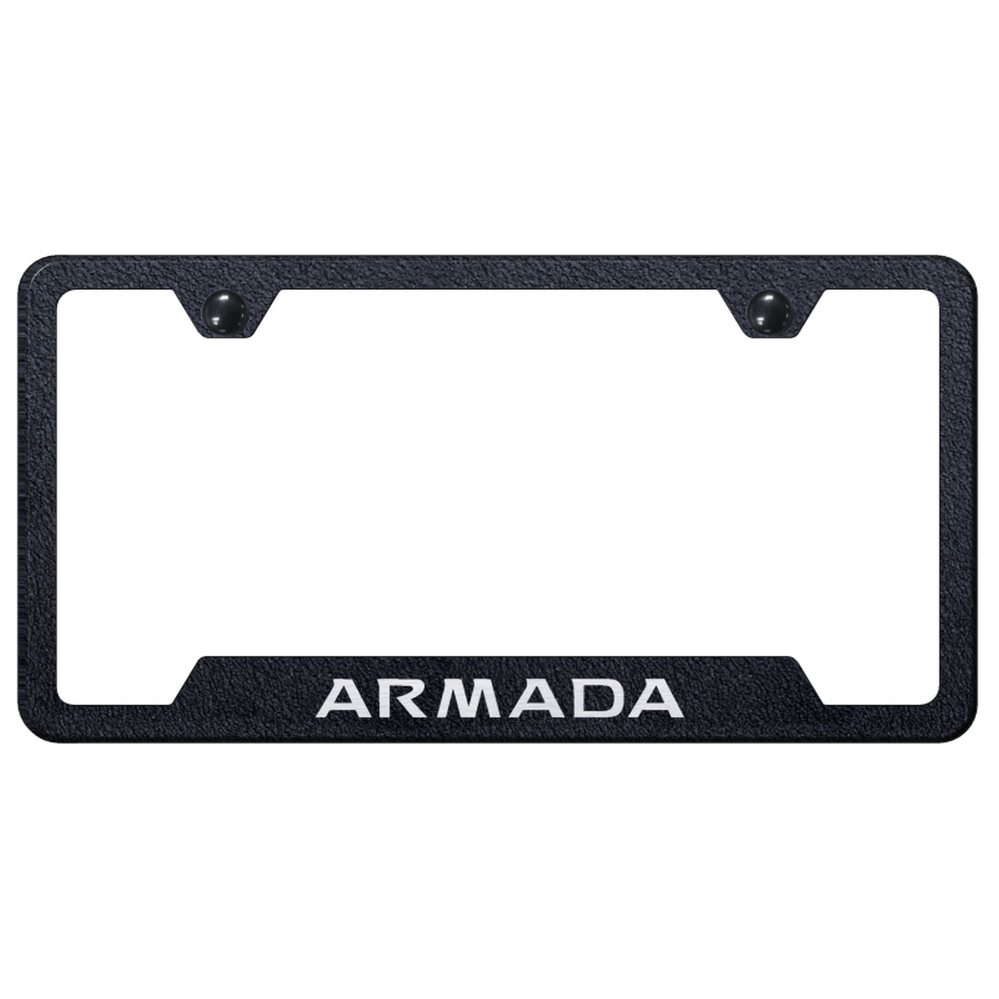 Nissan Armada Laser Etched Logo Cut-Out License Plate Frame (Rugged ...