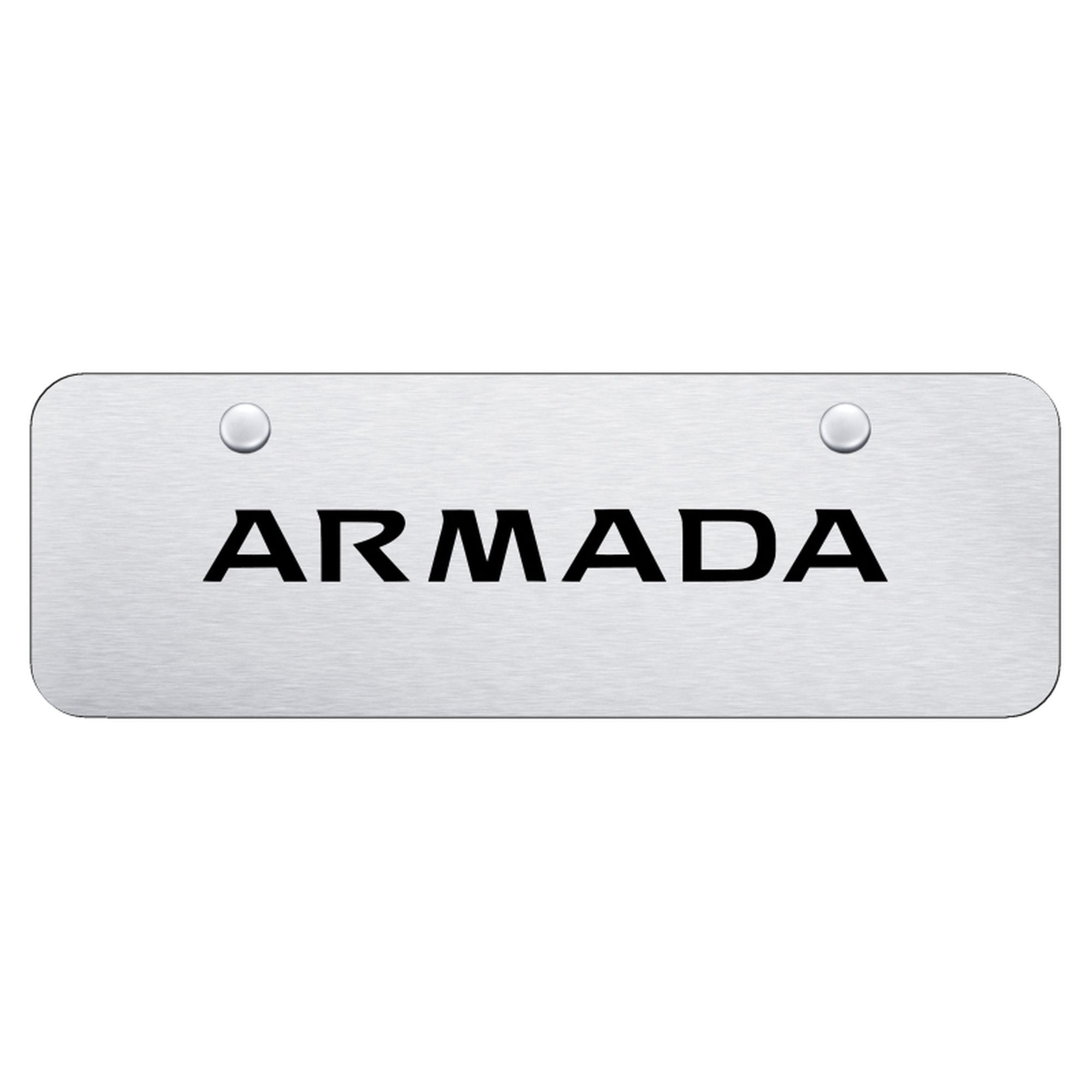 Nissan Armada Laser Etched Logo Mini License Plate Brushed