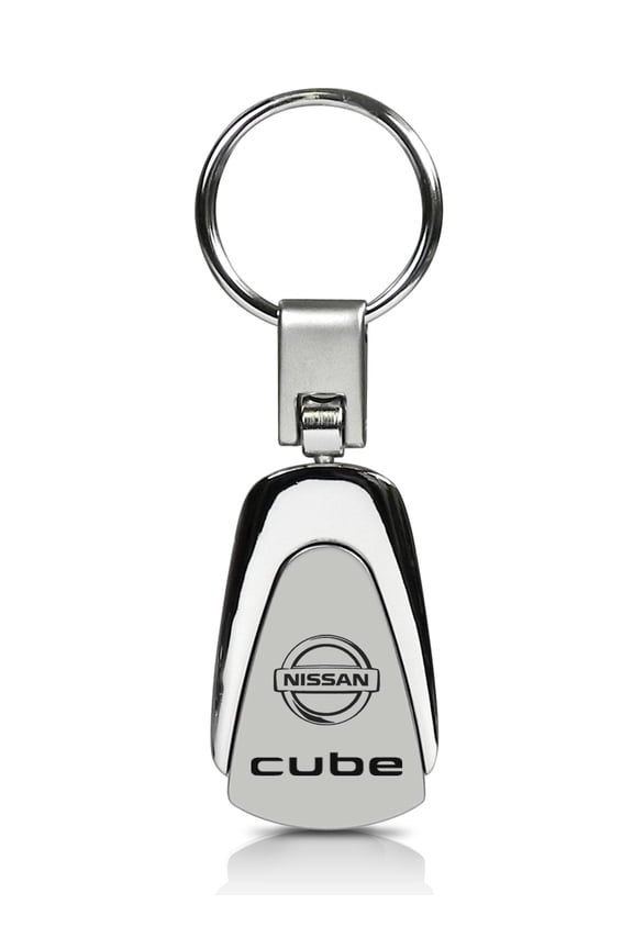 Nissan Cube Chrome Metal Tear Drop Auto Key Chain