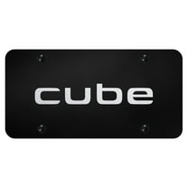 Nissan Cube Laser Etched Logo License Plate (Black)