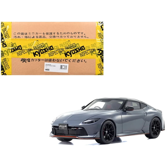Nissan Fairlady Z NISMO RHD (Right Hand Drive) Gray with Black Top 1/18 Model Car by Kyosho