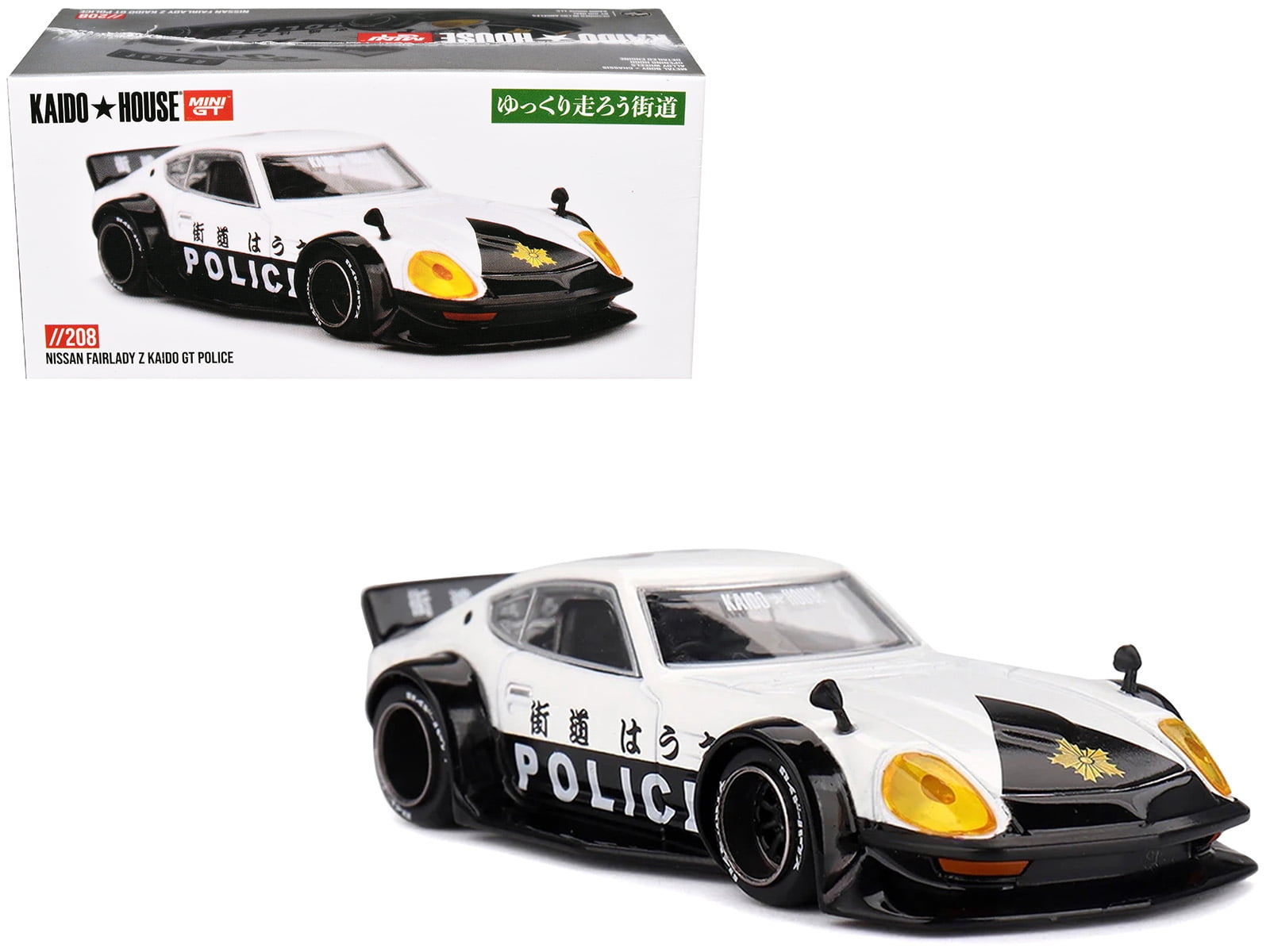 Nissan Fairlady Z RHD (Right Hand Drive) "Kaido GT Police" Black and White "Kaido House" 1/64 Diecast Model Car by Mini GT