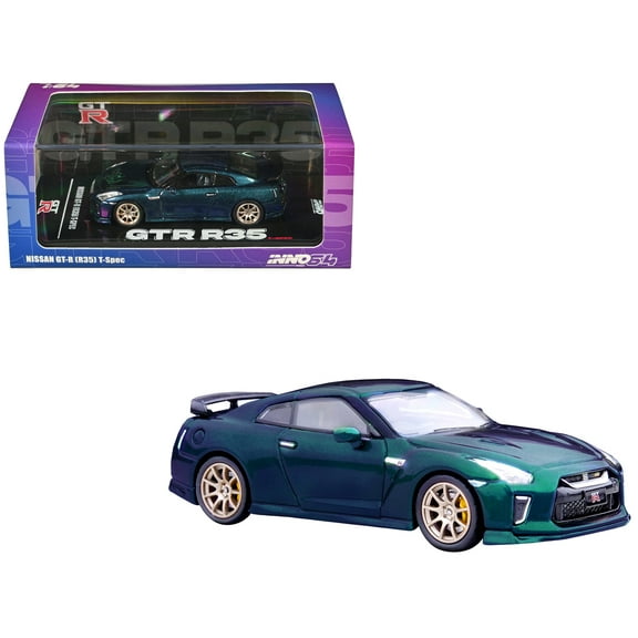 Nissan GT-R (R35) T-Spec RHD (Right Hand Drive) Midnight Purple Metallic 1/64 Diecast Model Car by Inno Models