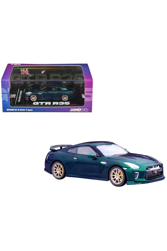 Nissan GT-R (R35) T-Spec RHD (Right Hand Drive) Midnight Purple Metallic 1/64 Diecast Model Car by Inno Models