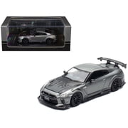 Nissan GT-R R35 "Top Secret" RHD Gray Metallic w/Carbon Hood "IAM Bangkok 2025 Event Ed" 1/64 Diecast Model Car by Inno Models