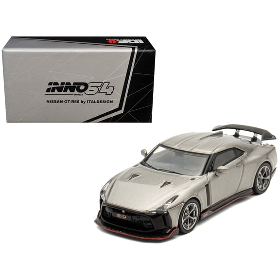 Nissan GT-R50 By ItalDesign Gray Metallic "Indonesia Diecast Expo 2024 Exclusive Edition" 1/64 Diecast Model Car by Inno Models