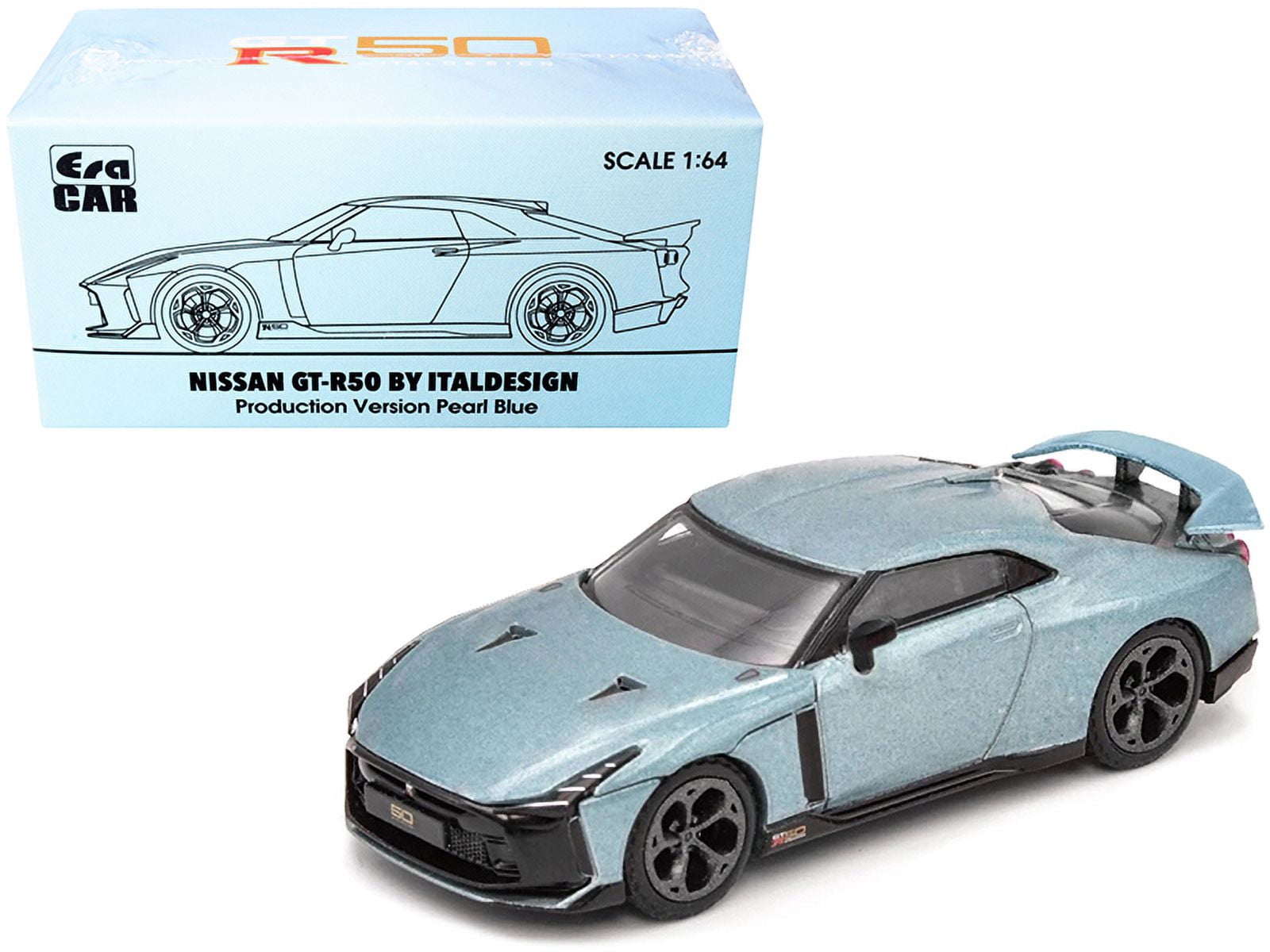 1965 Ford GT40 #6 Light Blue with Orange Stripe (Race Worn Version