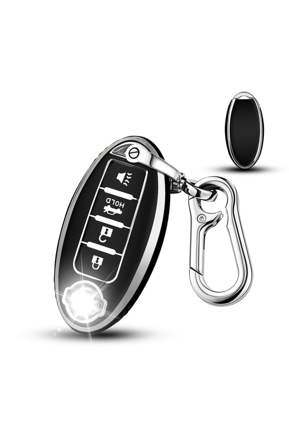 Nissan Key Fob Cover - 4-Button Car Key Protector Case, Compatible with 2023-2024 Pathfinder & Rogue, Includes Metal Keychain - Remote Key Protection Accessory