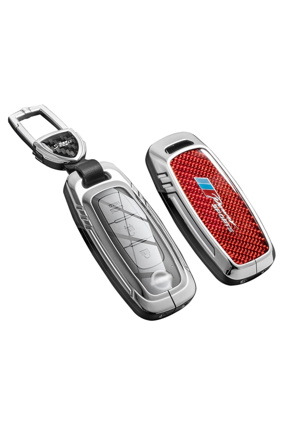 for Nissan Key Fob Cover with Keychain,Real Carbon Fiber Zinc Alloy Protection Key Case Compatible with Pathfinder Rogue Key shell keyless Smart Remote Accessories