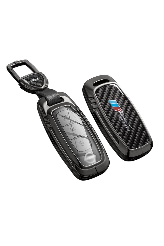 for Nissan Key Fob Cover with Keychain,Real Carbon Fiber Zinc Alloy Protection Key Case Compatible with Pathfinder Rogue Key shell keyless Smart Remote Accessories