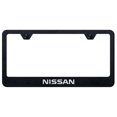 thumbnail image 1 of Nissan Laser Etched Logo Stainless Steel License Plate Frame (Rugged Black), 1 of 3
