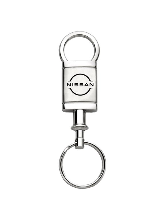 Nissan Logo Satin Chrome Valet Key Chain (Silver)