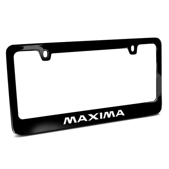 Nissan Maxima Black Metal License Plate Frame