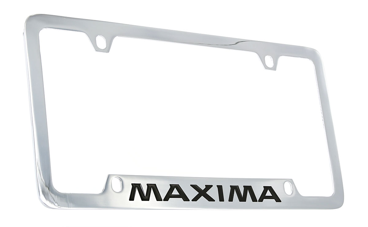 Nissan Maxima chrome plated metal license plate frame holder 4 hole