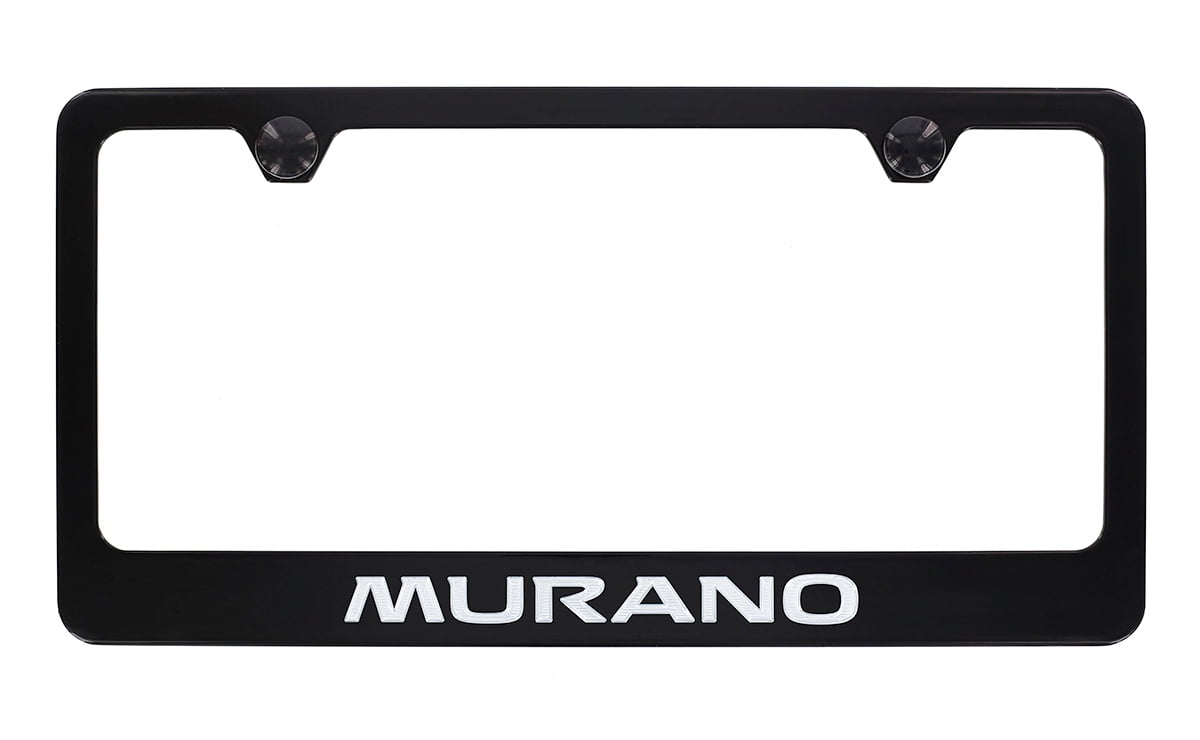 Nissan Murano Black Metal License Plate Frame Holder