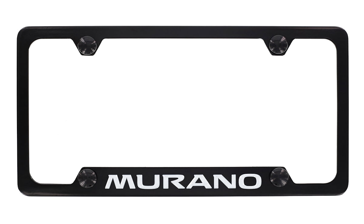 Nissan Murano Black Metal License Plate Frame Holder