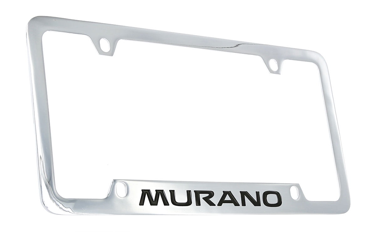 Nissan Murano chrome plated metal license plate frame holder 4 hole