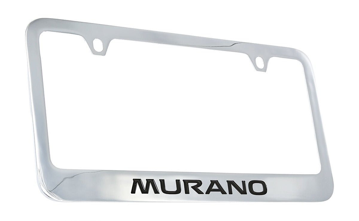 Nissan Murano chrome plated metal license plate frame holder