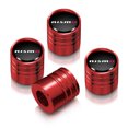 thumbnail image 1 of Nissan NISMO in Black on Red Aluminum Cylinder-Style Tire Valve Stem Caps, 1 of 4