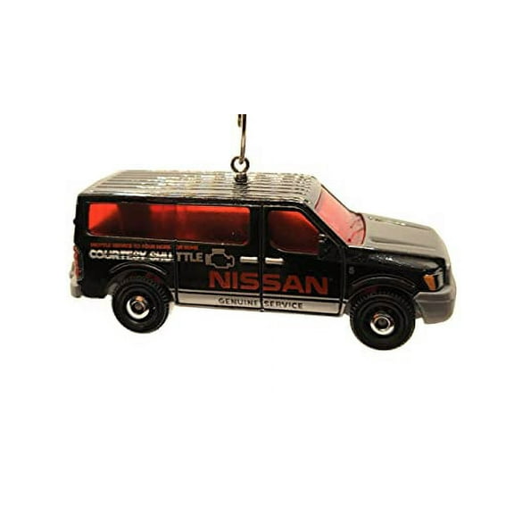 Nissan NV Van Courtesy Shuttle Christmas Ornament 1:64 Black