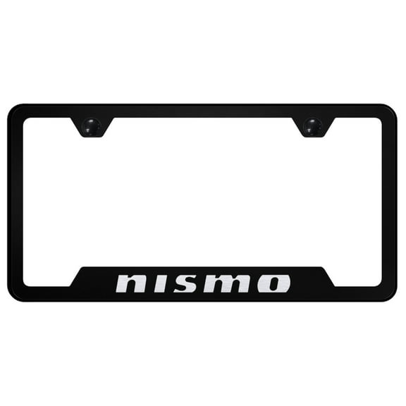 Nissan Nismo Laser Etched Logo Cut-Out License Plate Frame (Black)