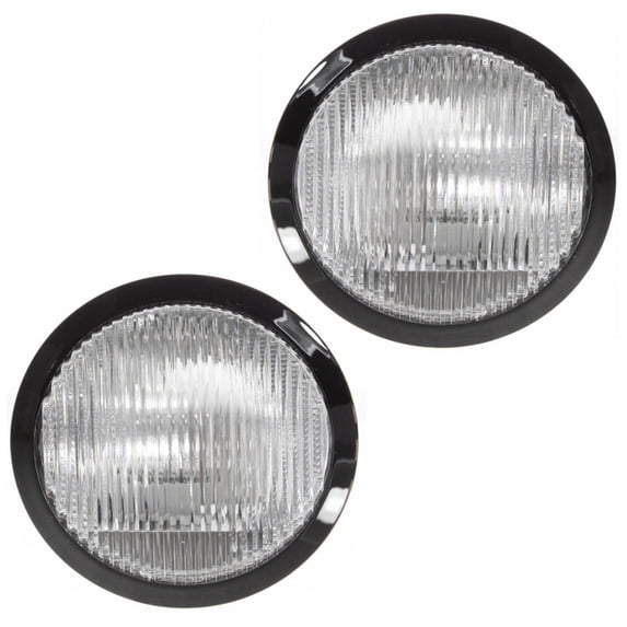 For Nissan Pathfinder 2013 2014 2015 2016 Fog Light Assembly Driver and Passenger Side | Pair | Ribbed Lens | Mounted to Bumper Corner | Replacement For NI2592116, NI2593116 | 261057Y001, 261007Y001