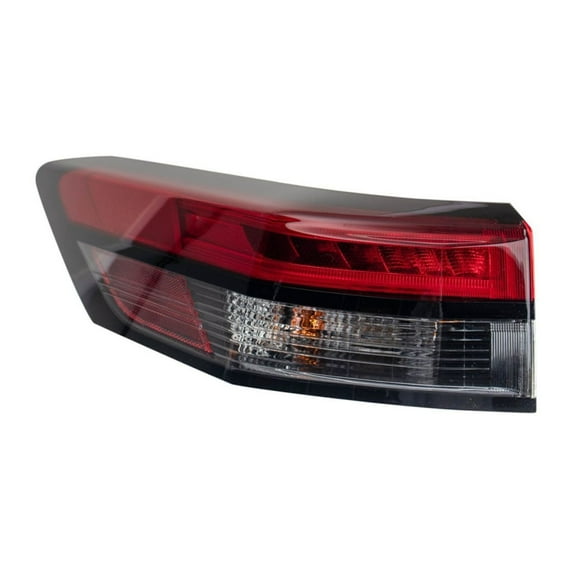 For Nissan Pathfinder 2022 2023 2024 Tail Light Assembly Driver Side | Rear | Outer | Standard Line | LED | Chrome | Red/Clear | Replacement For NI2804126 | 26555-6TA0B