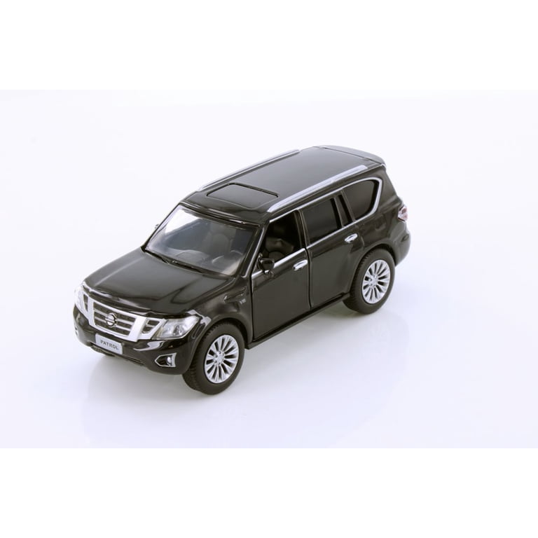 Tayumo Nissan Patrol Y62, Black Diecast Model Toy Car - 1/36 Scale