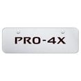 thumbnail image 1 of Nissan Pro-4X Laser Etched Logo Mini License Plate (Brushed Chrome), 1 of 3