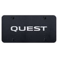 thumbnail image 1 of Nissan Quest Laser Etched Logo License Plate (Rugged Black), 1 of 3