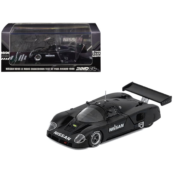 Nissan R89C Matt Black "Le Mans Shakedown Test at Paul Ricard 1988" 1/64 Diecast Model Car by Inno Models