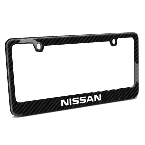 Nissan Real Black Carbon Fiber License Plate Frame