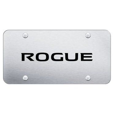 Nissan Rogue Laser Etched Logo License Plate (Chrome)