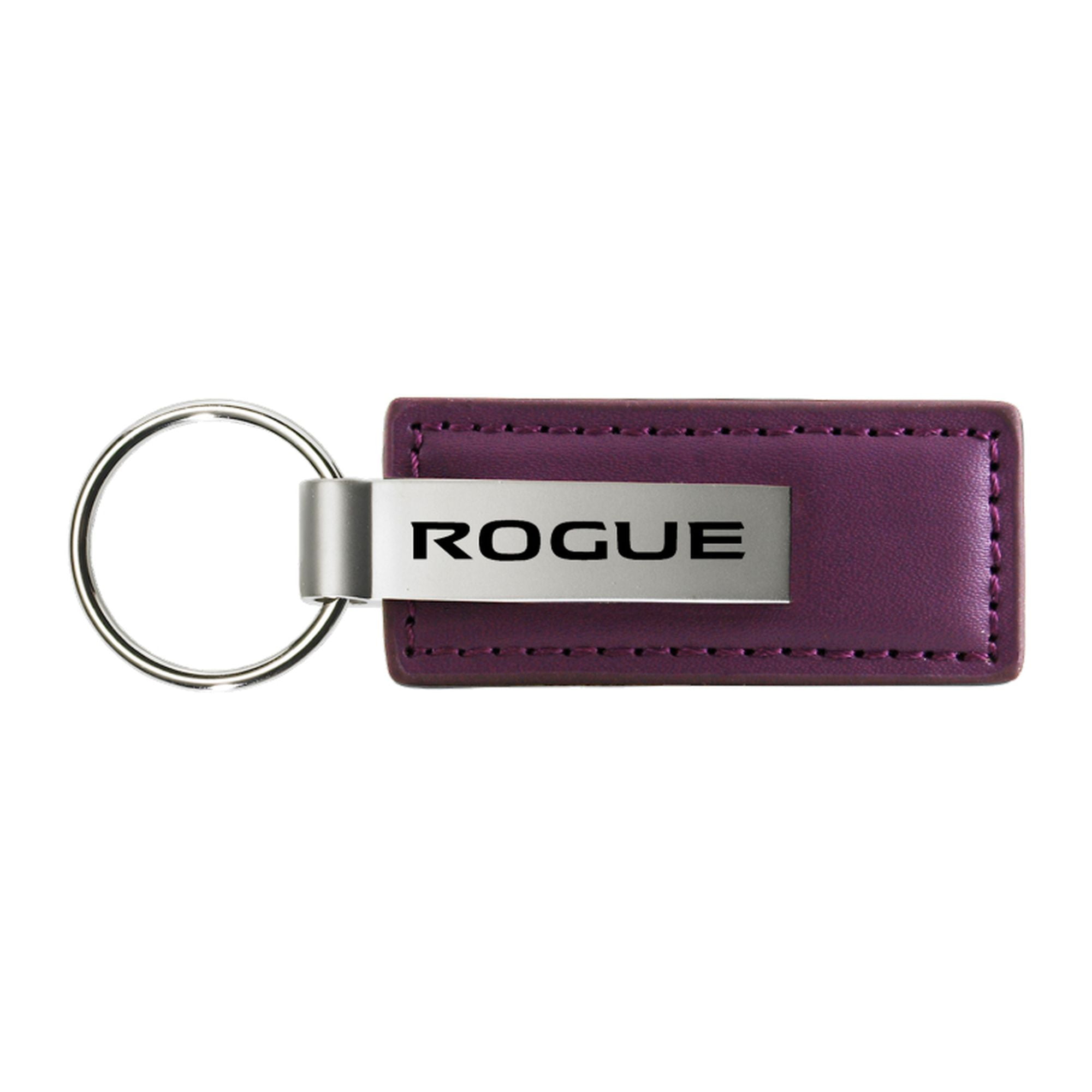 Nissan Rogue Rectangular Leather Key chain (Purple)