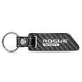 thumbnail image 1 of Nissan Rogue Sport Real Carbon Fiber Blade Style Black Leather Strap Key Chain, 1 of 6
