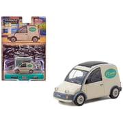 Nissan S-Cargo Van RHD Presentation Beige with Tarmac Cards Global64 Series 1/64 Diecast Model Car by Tarmac Works