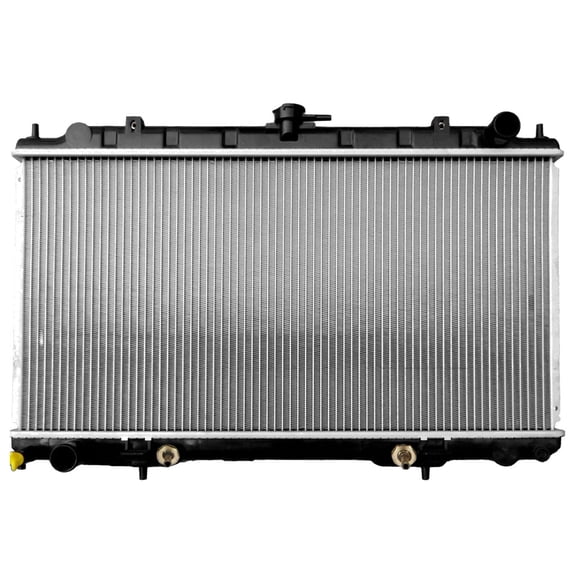 For Nissan Sentra 2000 2001 Engine Coolant Radiator | 14 1/8 x 28 x 5/8 In. Core Size | 1 3/8 In. Inlet and Outlet | 2.0L L4 | Plastic and Aluminum | NI3010133, NI3010136 | 214104Z200, 214606M200