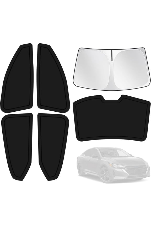 for Nissan Sentra 2020-2024 Car Window Shades, 6pcs Privacy Sun Shade Set for Front Windshield Side and Rear Windows, Full Window Covers Keeps vehicle Cool for Camping Napping