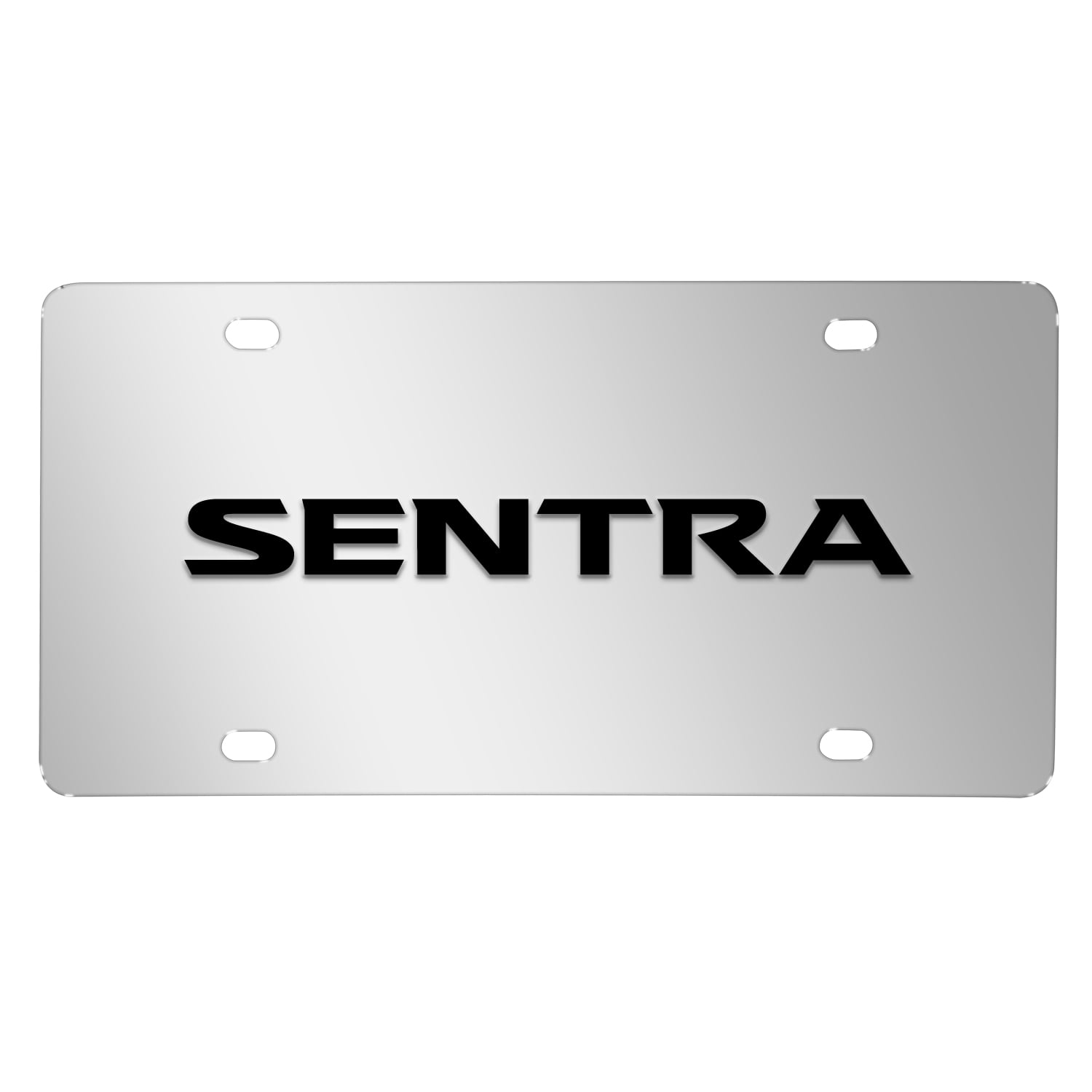 Dual 3D Black Logo Chrome Stainless Steel License Plate Frame For Nissan Titan