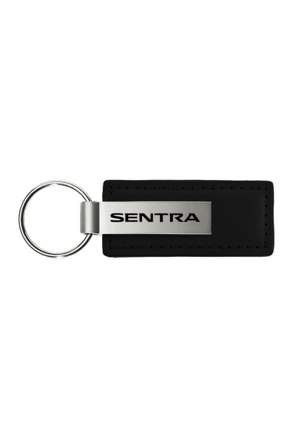 Nissan Sentra Black Leather Key Fob Logo Key Chain Official Licensed