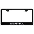 thumbnail image 1 of Nissan Sentra Laser Etched Logo Stainless Steel License Plate Frame (Black), 1 of 3