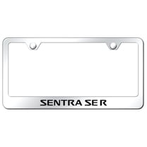 Nissan Sentra SE-R Laser Etched Logo Stainless Steel License Plate Frame (Chrome)