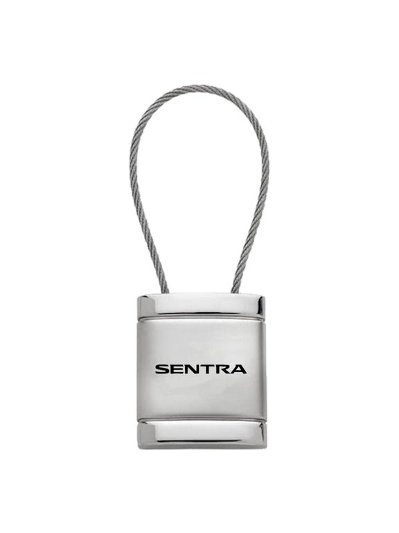 Nissan Sentra Satin Chrome Cable Key Ring (Silver)