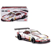 Nissan Silvia S13-R "Circuit Spec V1" RHD White with Graphics "Kaido House" Special 1/64 Diecast Model Car by Mini GT